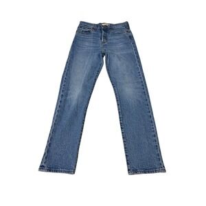 Levi's‎ Premium Big E Wedgie Straight Jeans Women's 25X28 Medium Wash Button Fly